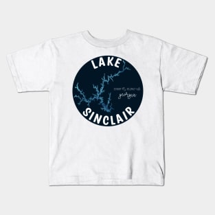 Lake Sinclair in Georgia Round Kids T-Shirt